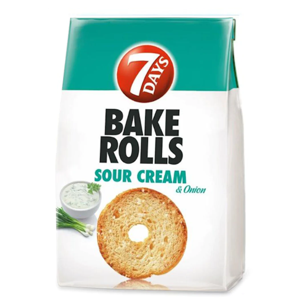 7 Days Bake Rolls Cream & Onion 80g